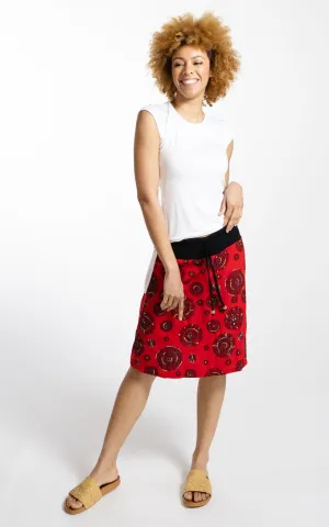 Mandala Skirt - Red