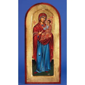 Mary with Jesus - Arched Gold Leaf