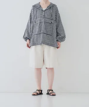 nest Robe | Super Water-Repellent Linen Cotton Check Anorak