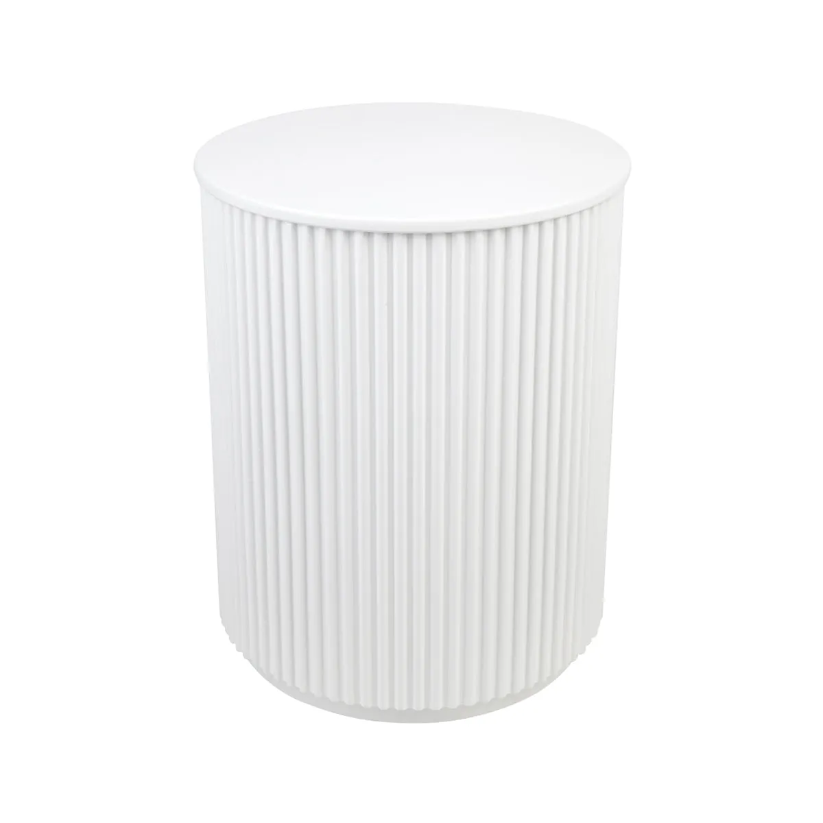 Nomad Round Side Table - White