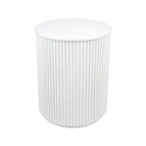 Nomad Round Side Table - White