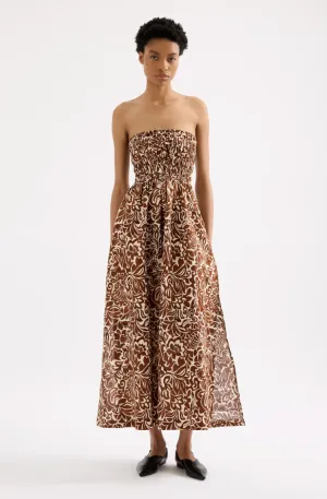 Nude Lucy Florense Shirred Maxi Dress