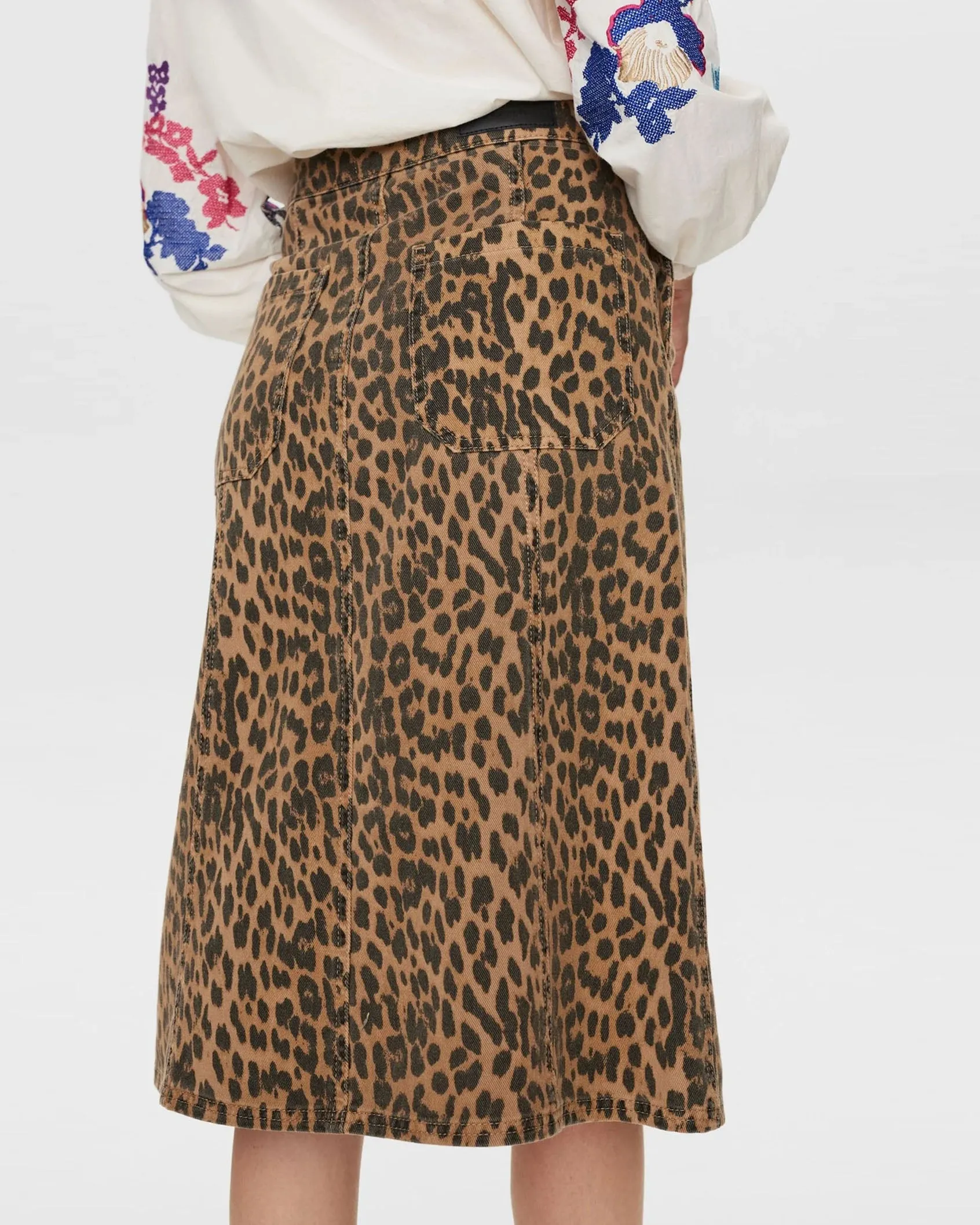 Numph Nugigi Leopard Print Skirt