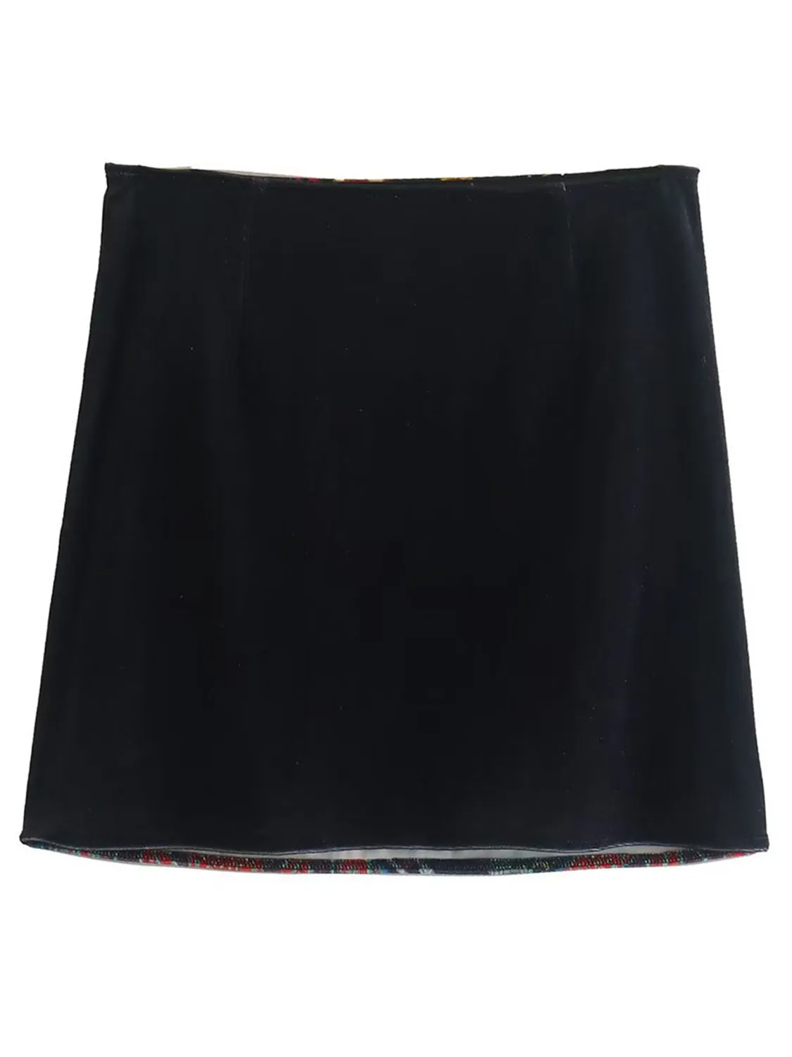 Printed Zip Mini Skirt