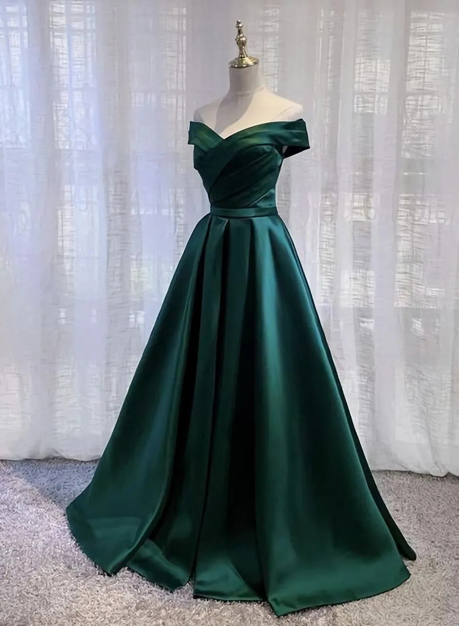 Prom Dresses Satin Off The Shoulder Evening Gown Long