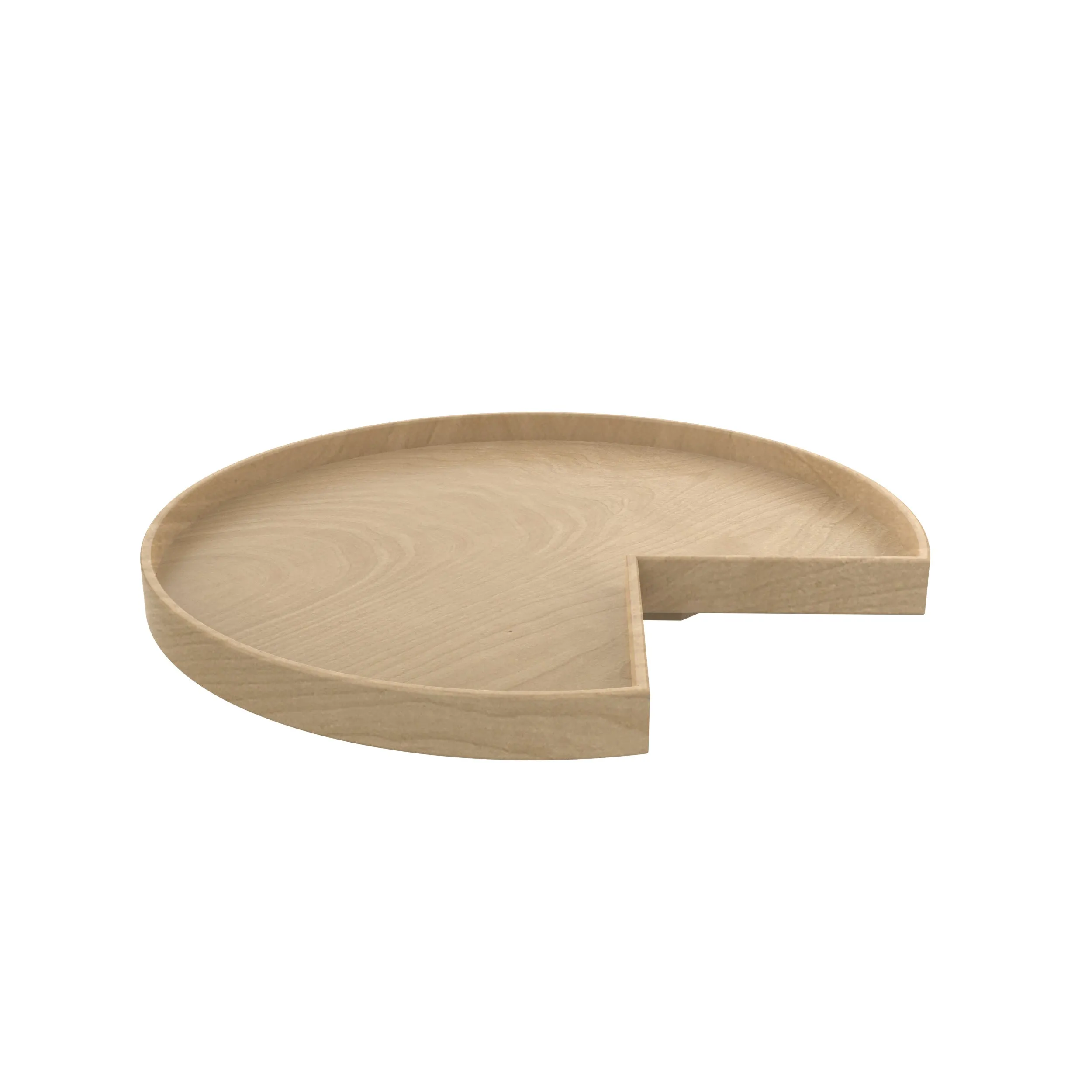 Rev-A-Shelf / LD-4NW-401-32BS-1 / Natural Wood Kidney-Shaped Lazy Susan for Corner Base Cabinets w/ Swivel Bearing