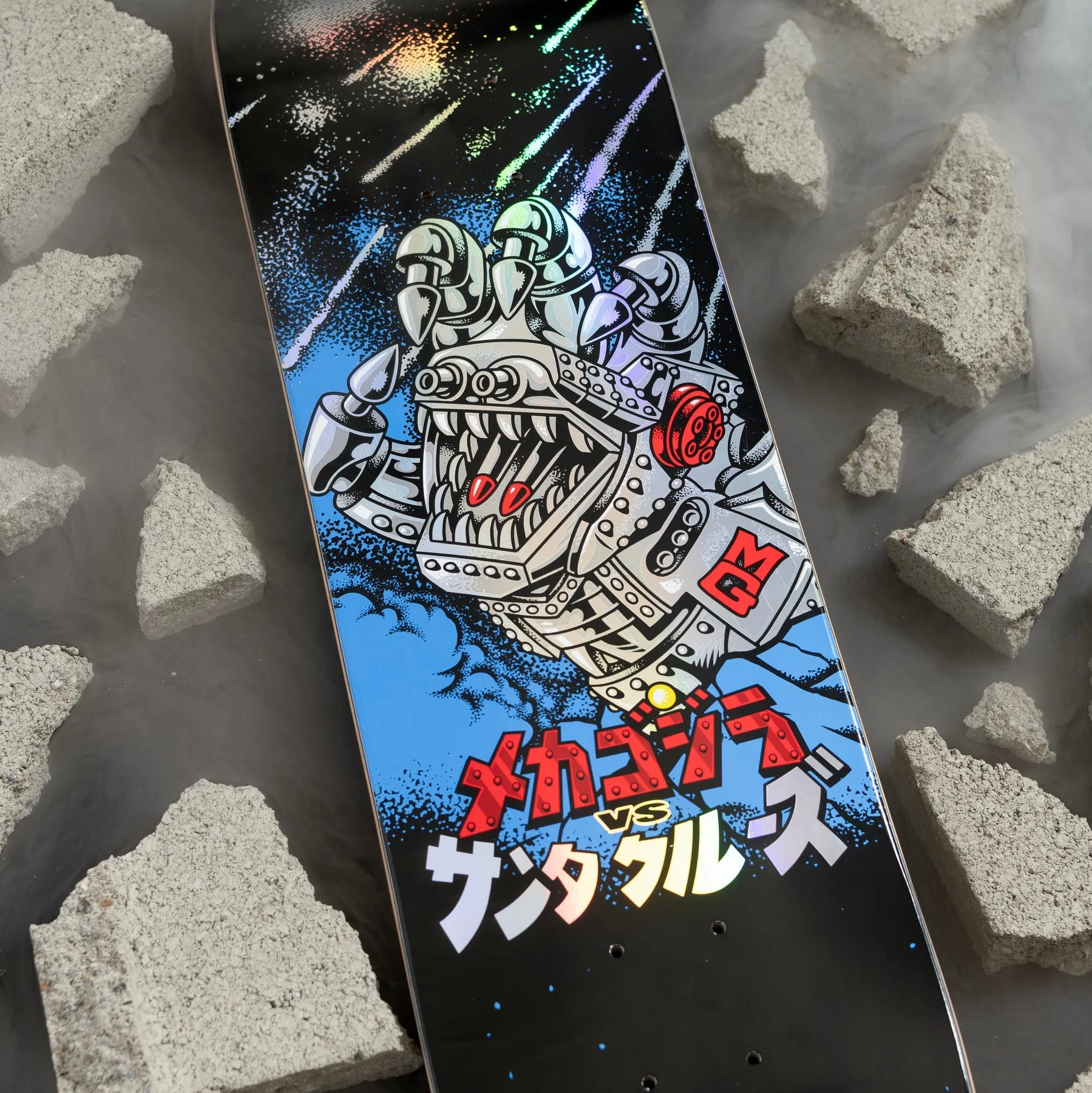 Santa Cruz x Godzilla Mecha Hand 8" Skateboard Deck