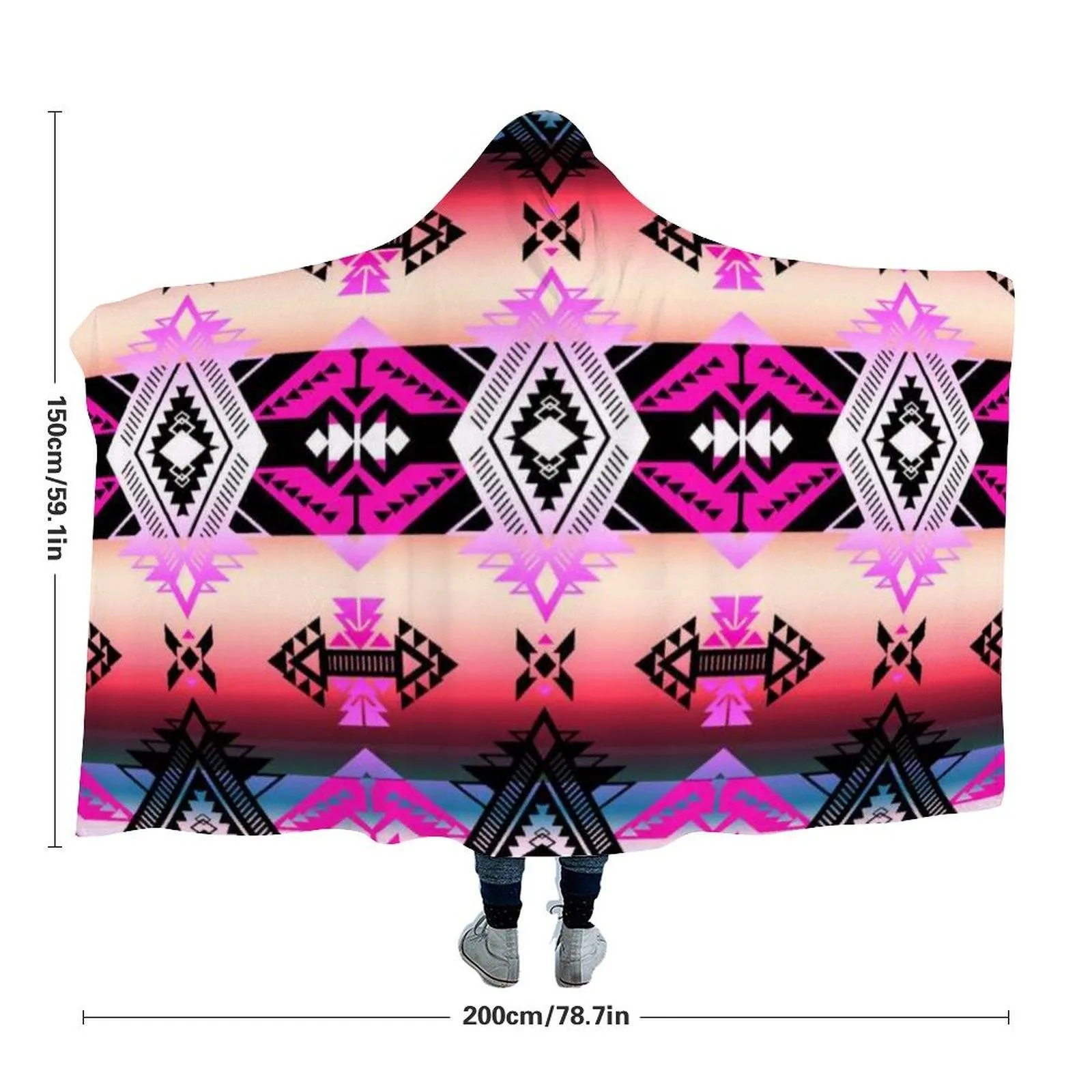 Sovereign Nation Skies Hooded Blanket