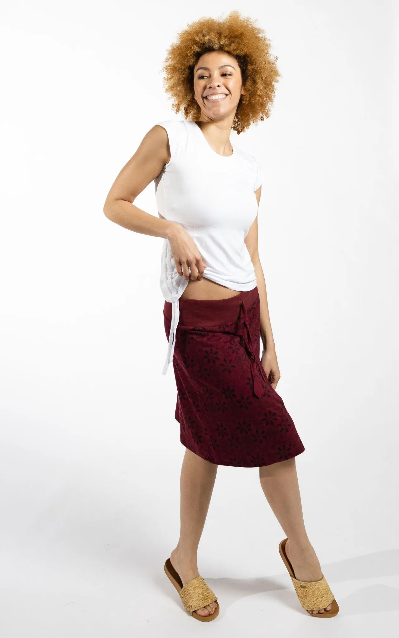 Stella Skirt - Maroon