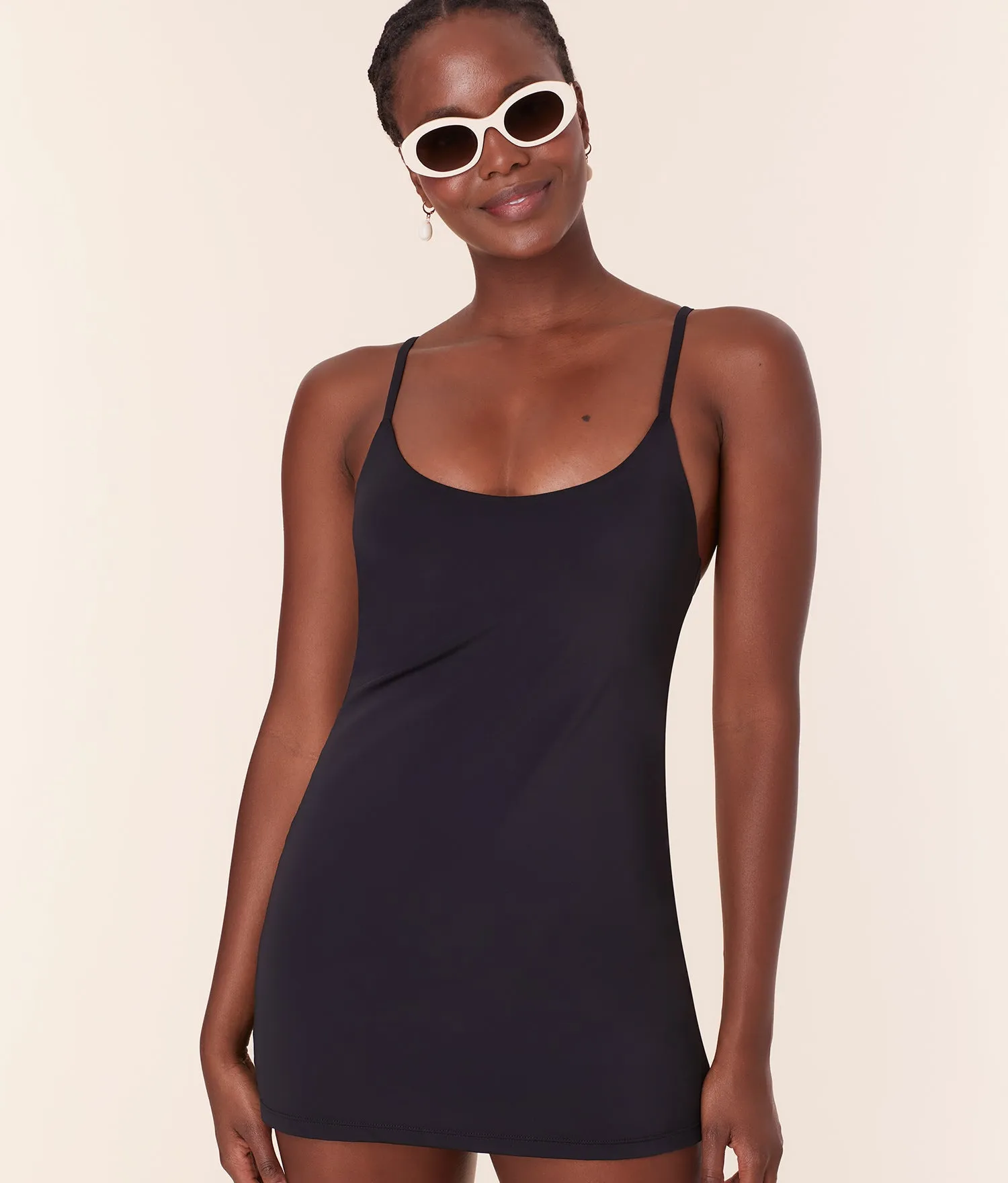 The Amalfi Swim Dress - Eco Nylon - Black