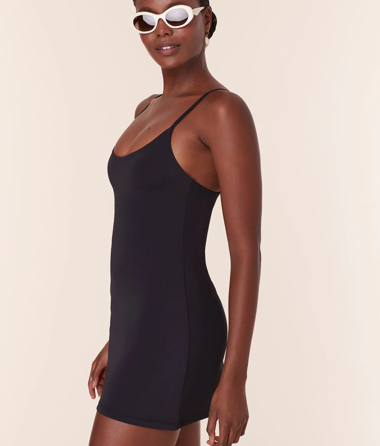 The Amalfi Swim Dress - Eco Nylon - Black