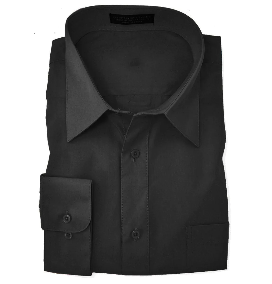 The Essential Solid Black Dress Shirt