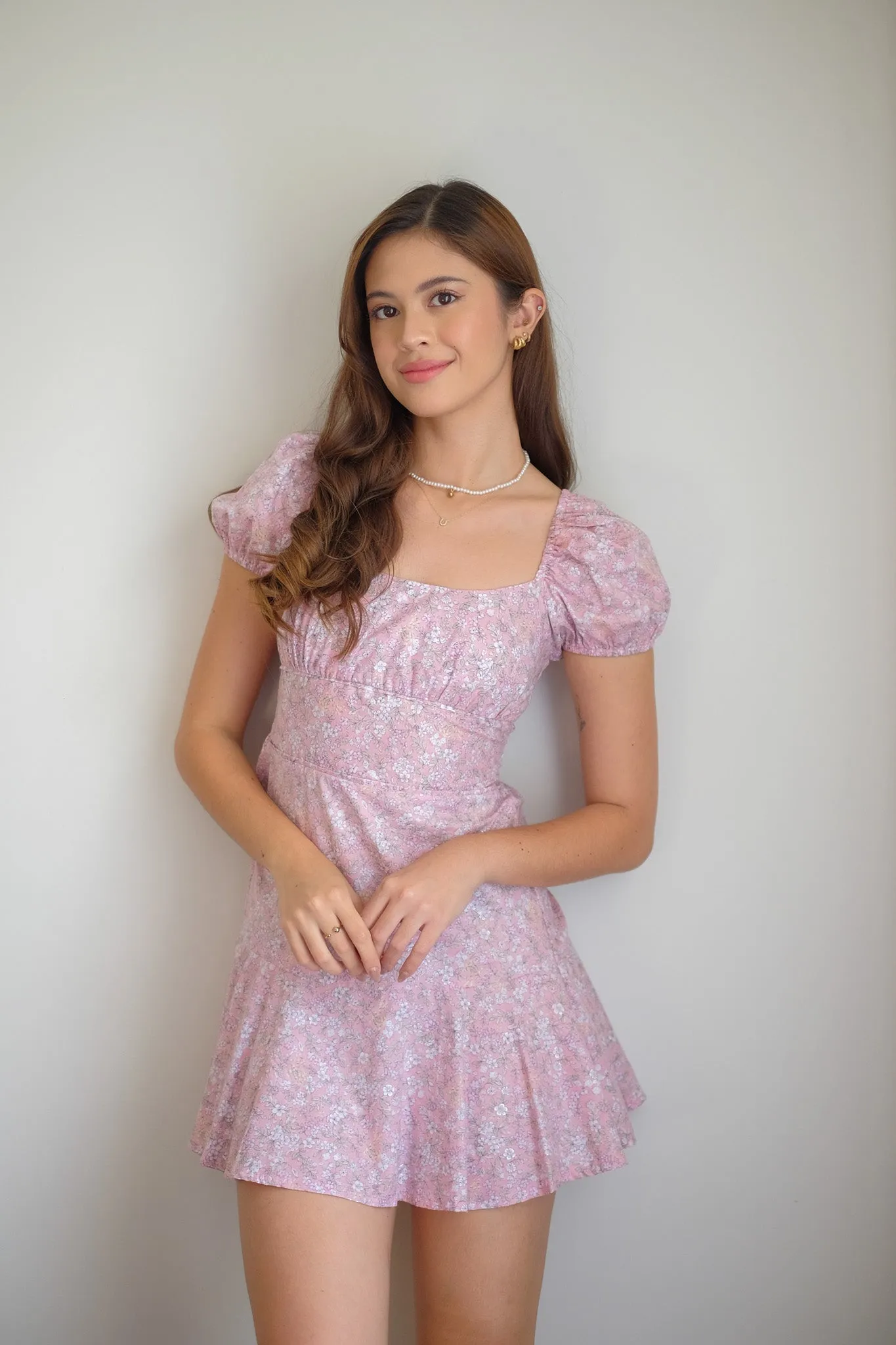 The Suri Mini dress - pink floral