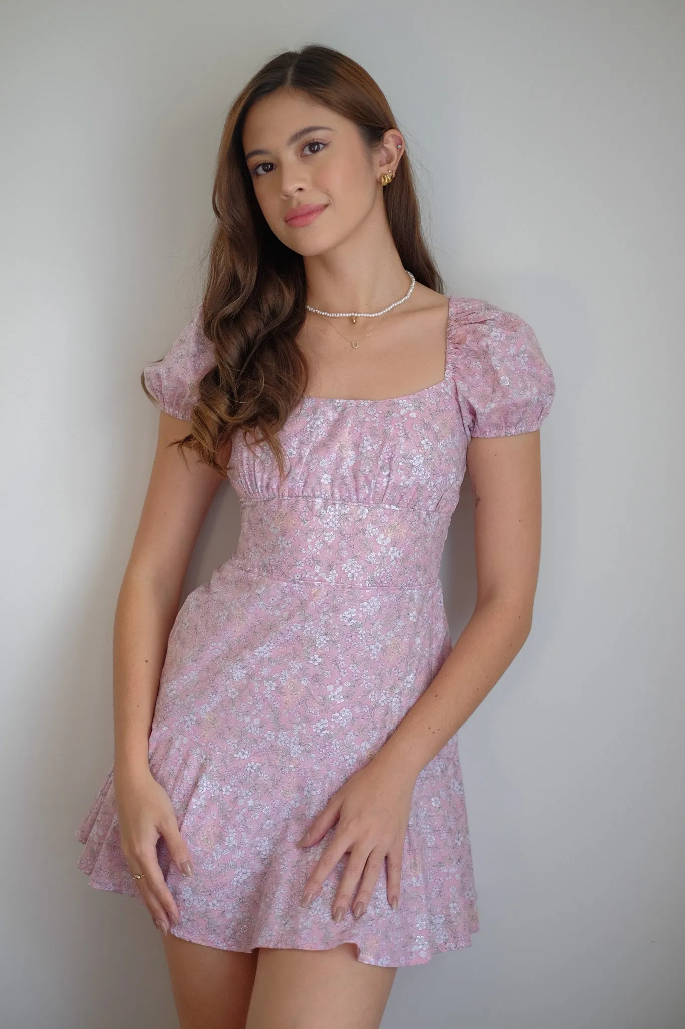 The Suri Mini dress - pink floral