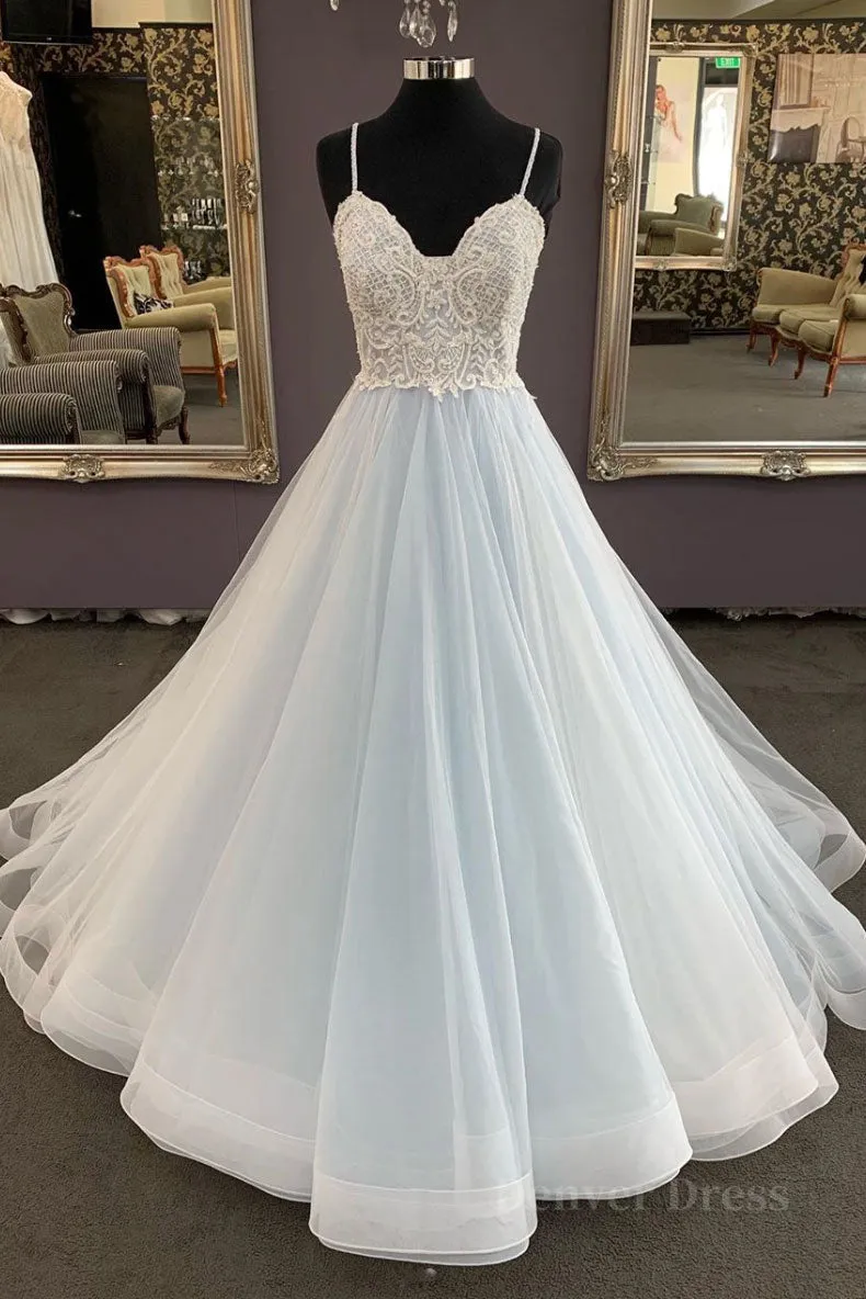 Unique sweetheart tulle lace long prom dress lace evening dress