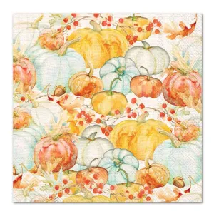 Watercolor Pumpkins Paper Luncheon Napkins