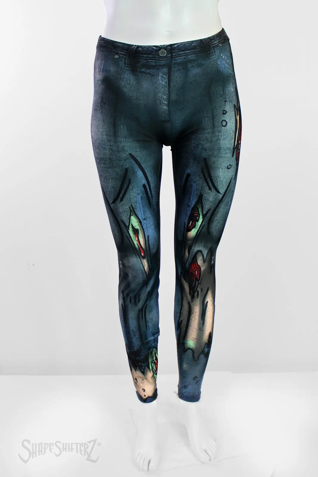 Women's 'ZOMBIE JEAN LEGGINGS'- Sportswear/Costume