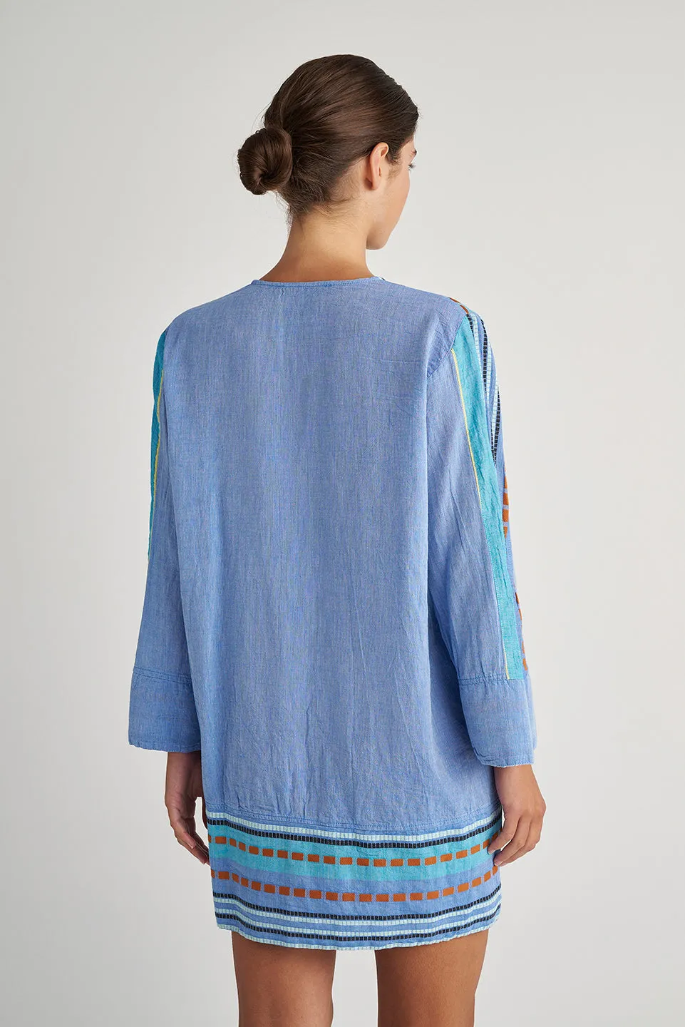 Zakar Tunic Dress in Alonissos Blue